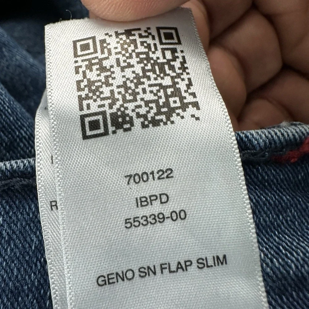 True Religion Geno Flap Relaxed Slim Jeans Mens‎ 36x32 Straight Blue Stretch